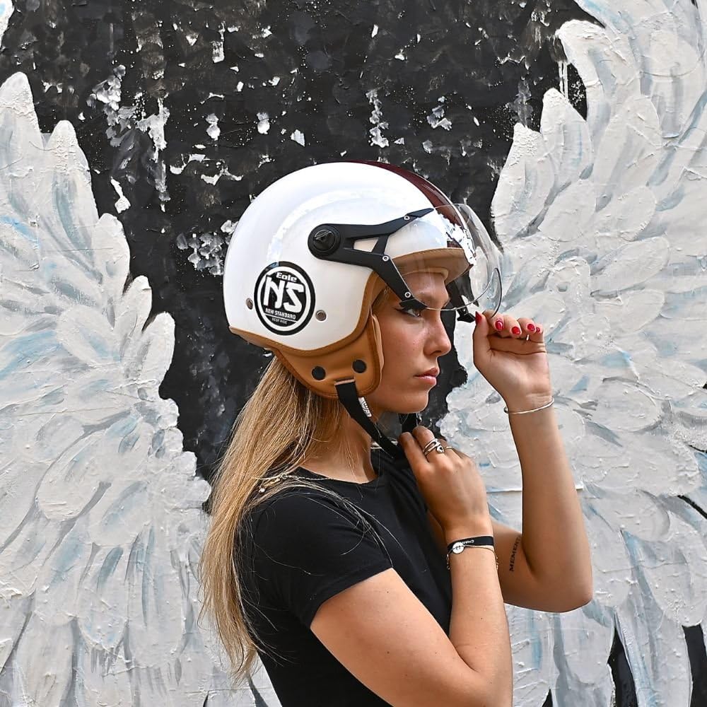 EOLE Casque Jet NEW STANDARD Blanc & Rouge