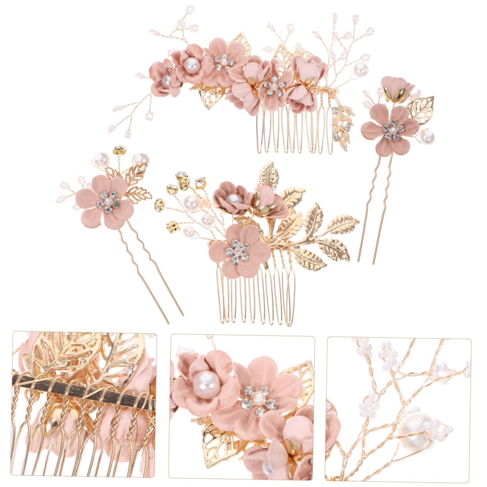 Healeved 8pezzi Accessori Per e Pettine e Fermaglio Per Matrimonio Decorazioni Floreali Per Acconciature