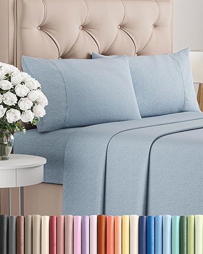 Miniatura 137 de Juego de sábanas Split King de 7 piezas - Incluye 4 fundas de almohada - Sábanas Split King - Ropa de cama de hotel de lujo suave - Refrescante