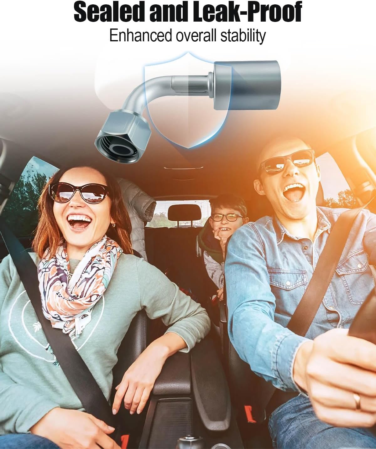 AC Hose Kit, Air Conditioning Hose and Fitting Kit, A/C Lines Set Includes 6Ft AN6, 5Ft AN8, 4Ft AN10 Hoses, AC Hoses and #6#8#10 AC Fittings, Universal Automotive AC Hose Kit with O-Ring Clamps