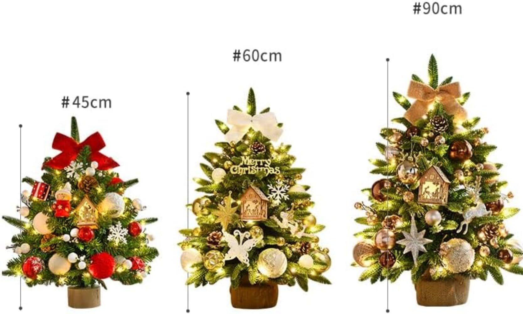 Amazon | クリスマスツリー 卓上 ミニ ツリー 45cm 60cm 北欧