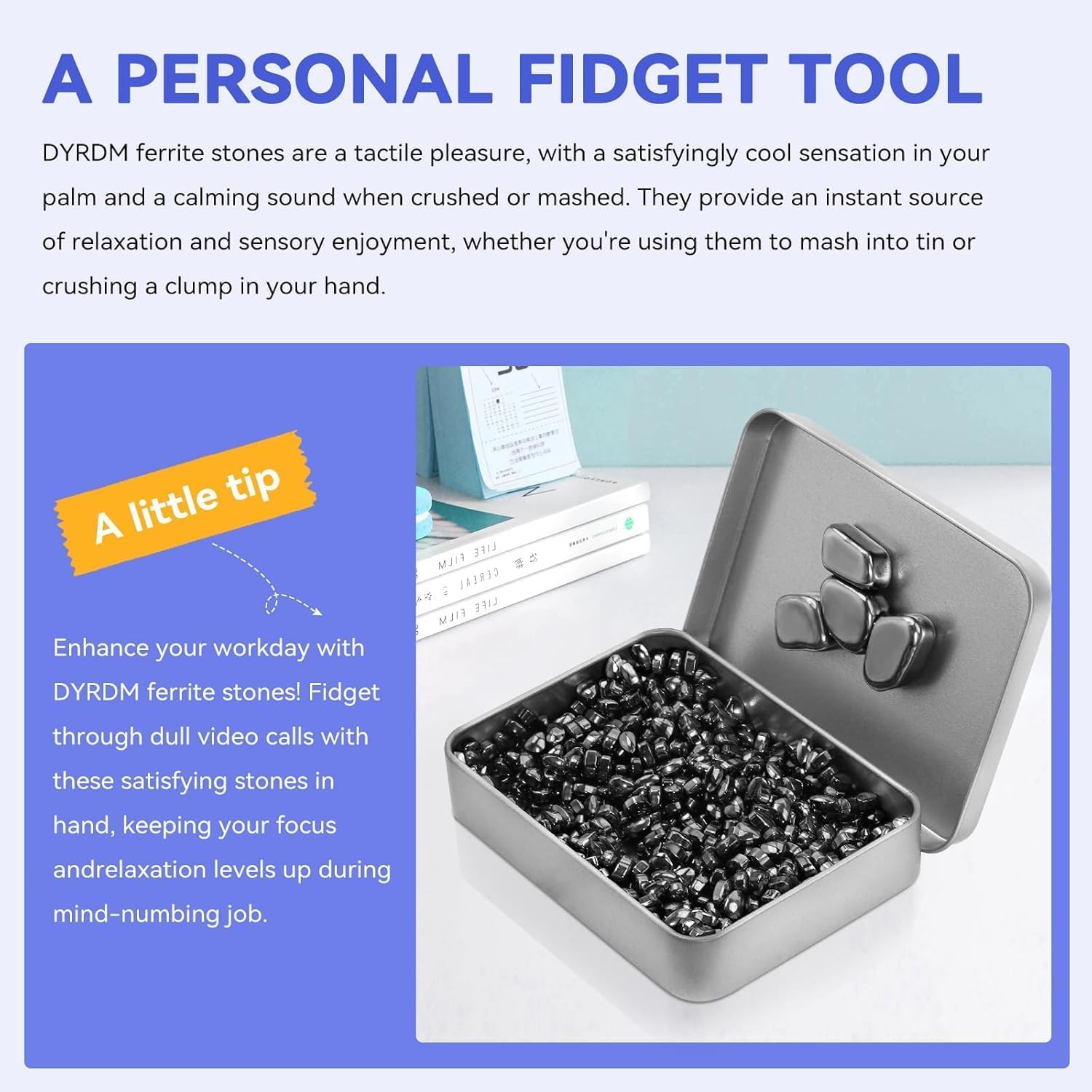 AYXXZJD Magnetic Balls Fidget Toys Adults 1000 PCS Mini with Four Big Magnetic Putty Desk,Fidget Toys for Adults, Office Desk Toys（Black）