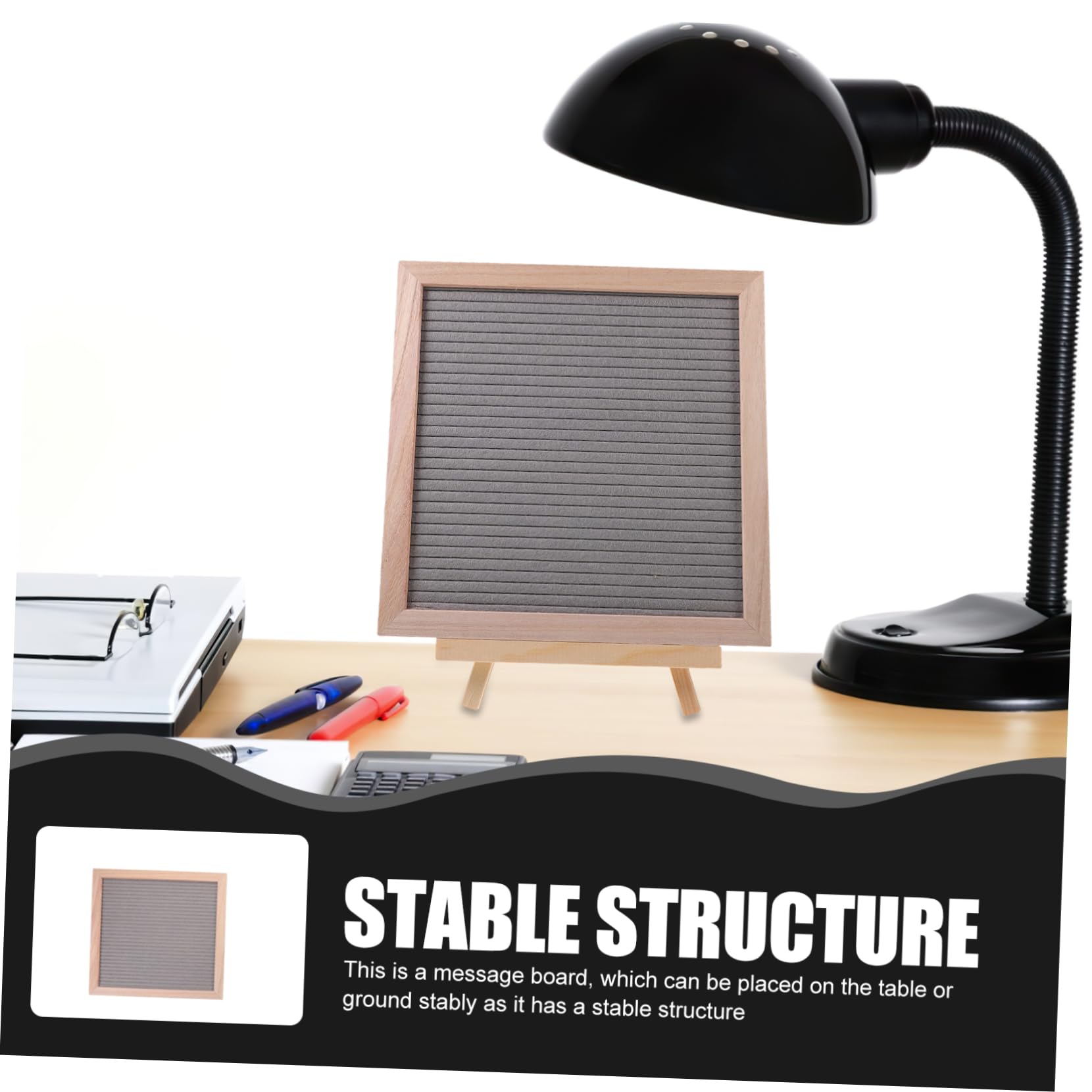 Tablero Soporte de Fieltro con Madera Letras para Mensajes