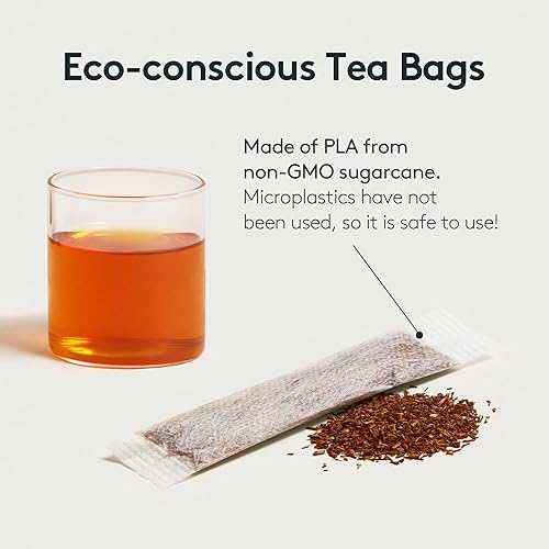 Miniatura 6 de OSULLOC Té frío Rooibos, mezcla rica de rooibos sin cafeína, tipo palo en bolsa, paquete de 20 unidades, 1.41 onzas, 1.41 oz