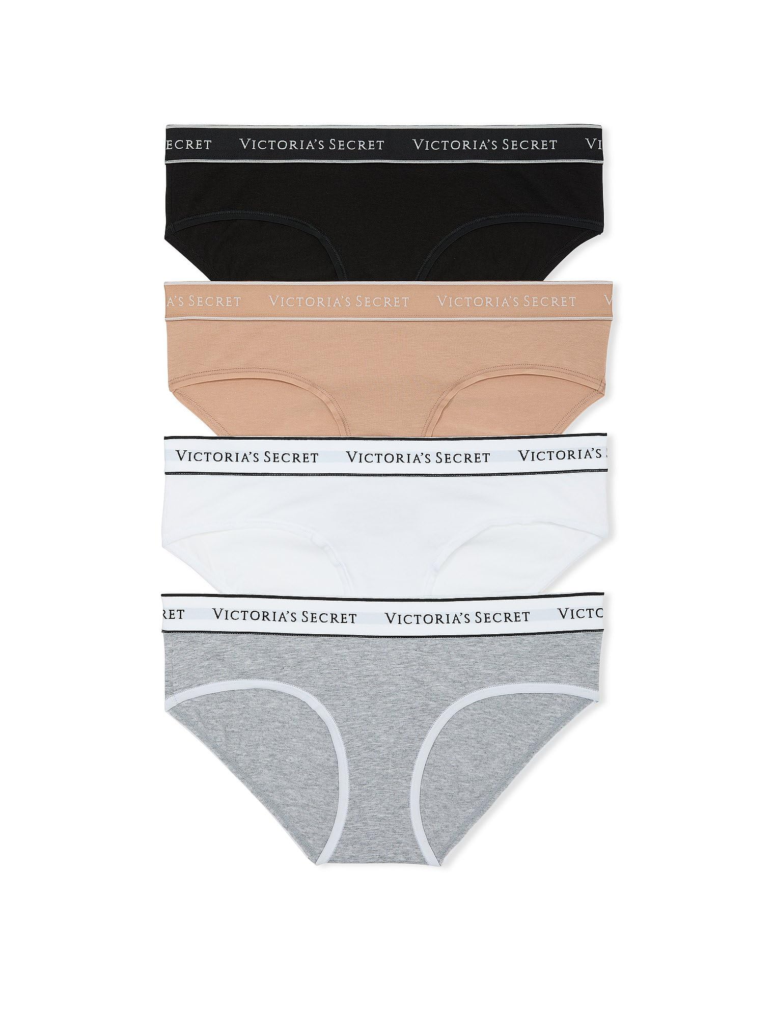 VICTORIA'S SECRETCotton Hiphugger Panty Pack, Logo Banded Waistband, Underwear for Women (XS-XXL)