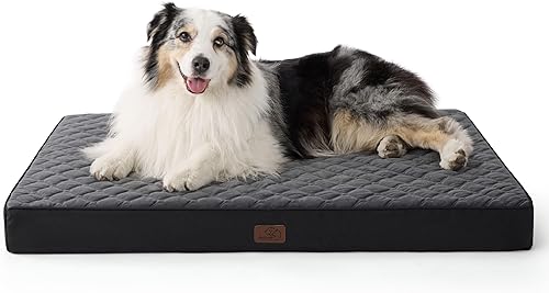 Miniatura 1 de Bedsure Cama ortopédica para perros y jaulas extragrandes, colchón grueso de espuma viscoelástica para mascotas con funda extraíble lavable y espuma
