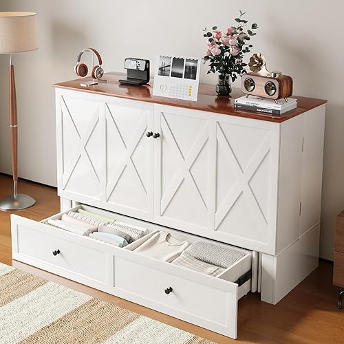 Miniatura 9 de PUREMIND Murphy - Cama Queen con colchón incluido, madera maciza, marco de cama con cajones de almacenamiento, puertos de carga USB, camas de pecho