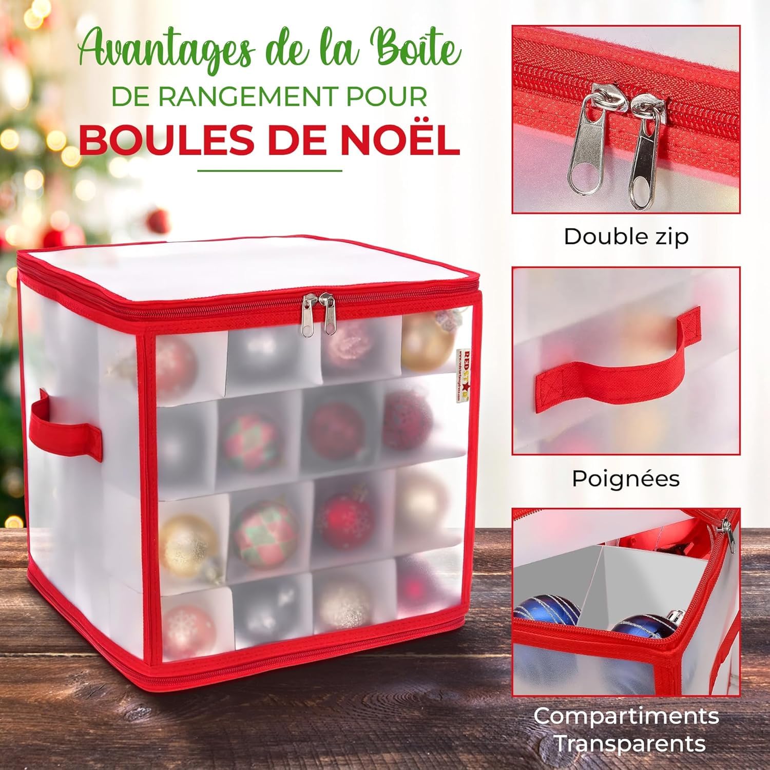 Boîte De Rangement à Compartiments Pour Boules De Noël - ON RANGE TOUT