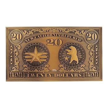 Fallout New Vegas $20 NCR Metal Bill – Embossed Replica