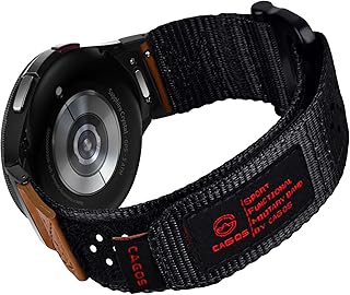 CAGOS for Samsung Galaxy Watch 6 Band Classic 47mm 43mm 44mm 40mm/Galaxy Watch 5 Band Pro 45mm 44mm 40mm/Galaxy Watch 4 Band Classic 46mm 44mm 42mm 40mm, No Gap Breathable Nylon Sport Straps for Men Women