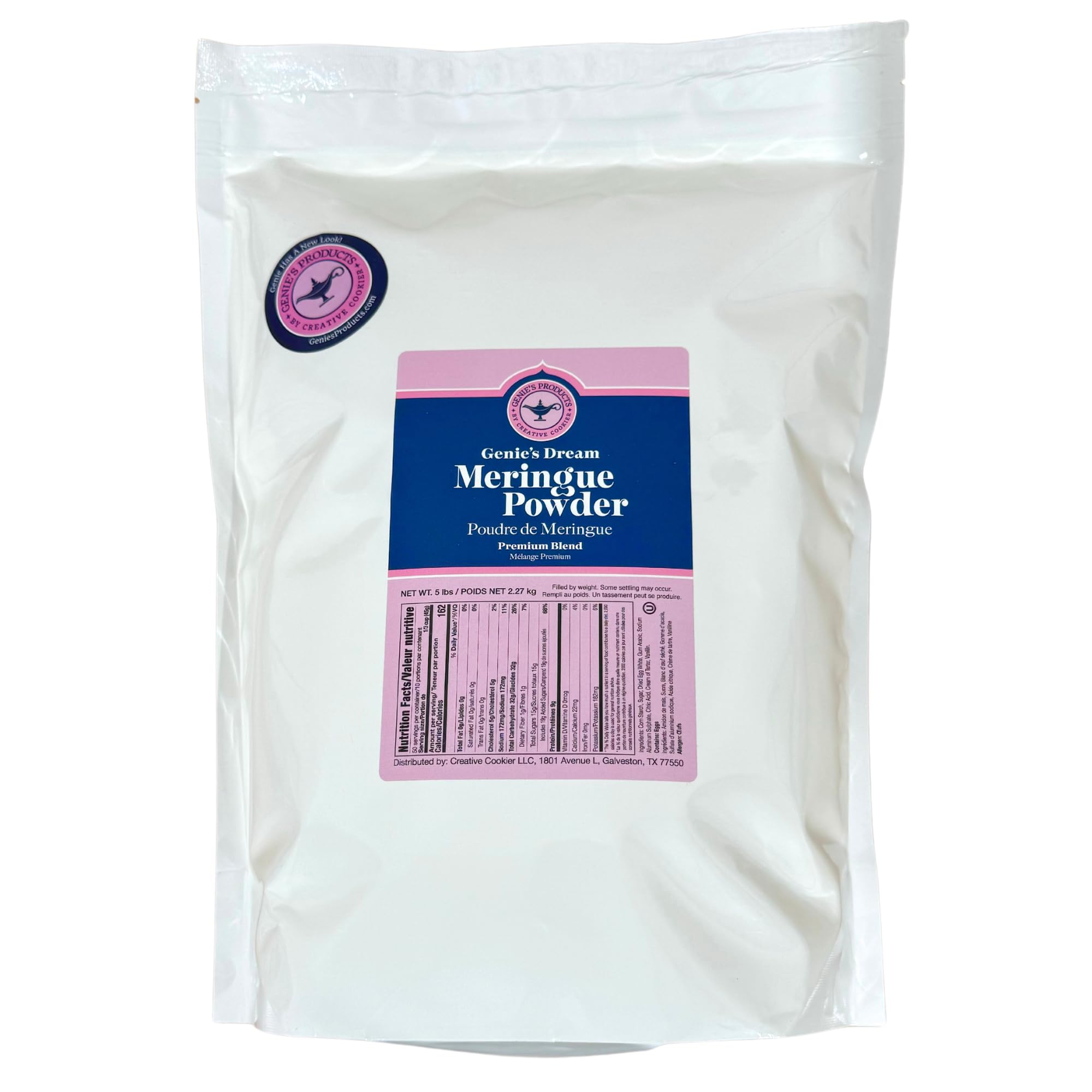 Genie's Dream Premium Meringue Powder, 80 oz (5 lb) pouch