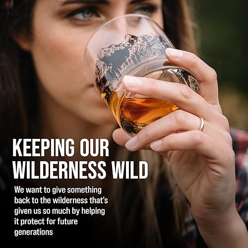 Miniatura 7 de Black Lantern Juego de vasos de whisky con temática de naturaleza y animales, vasos de base pesada prémium de 11 onzas, regalo perfecto para