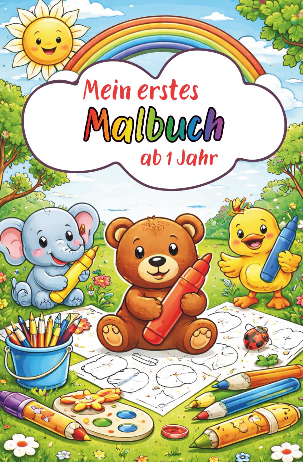 Mein erstes Malbuch: Tier-Malbuch für Kinder ab 1 Jahr (Kinder-Malbücher)