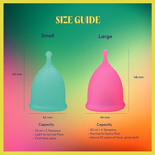 Miniatura 3 de JAZZ Cup Copas menstruales suaves  con bolsa de viaje de algodón  Reutilizable, protección 12 horas, 100% silicona de grado médico  Copa de período