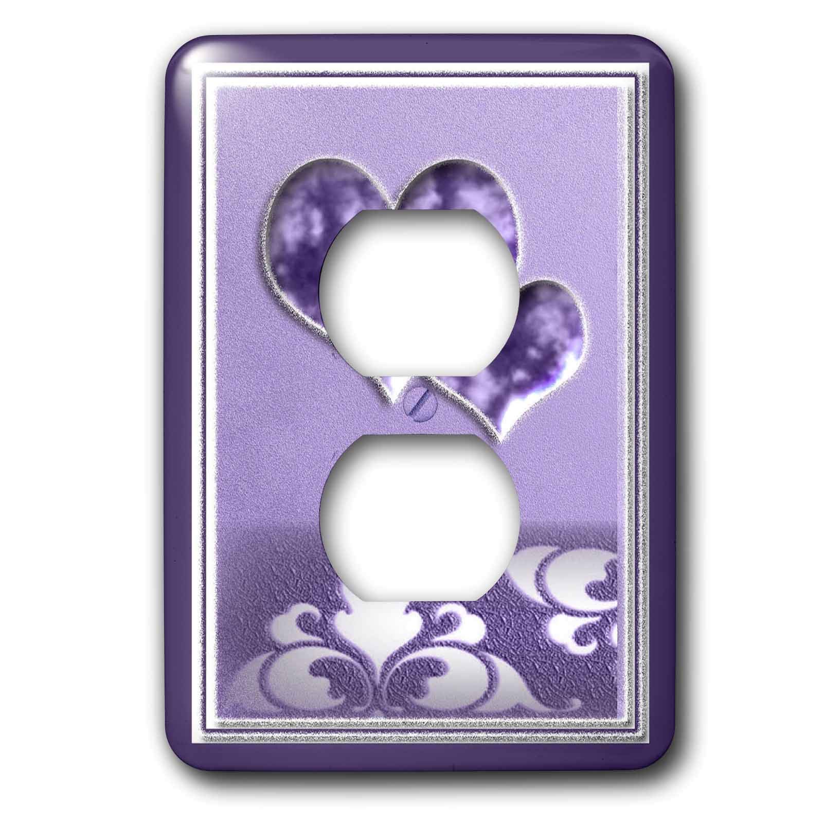 Deux cœurs violets design 2 prises pour masquer les défauts