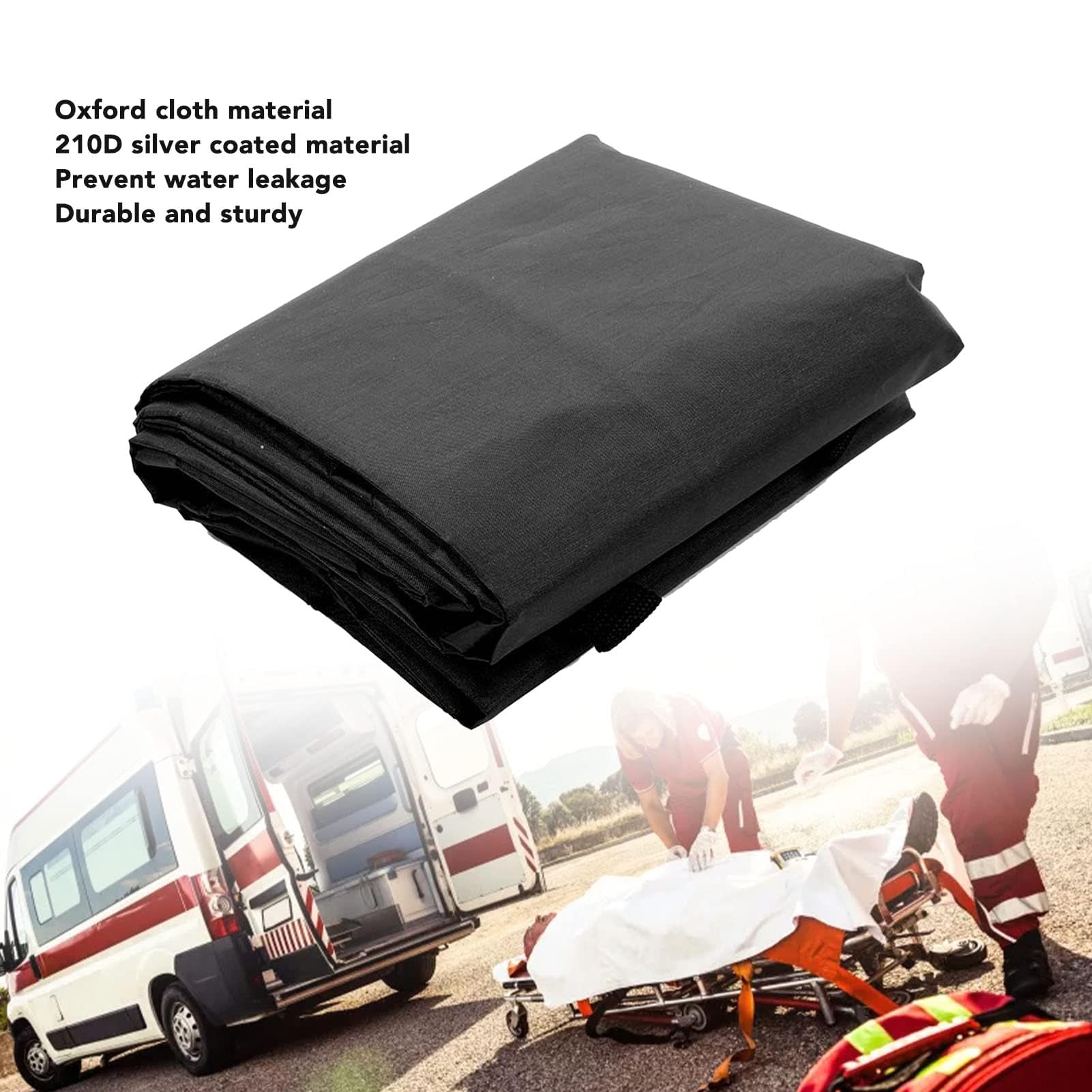 Mumusuki Sacco per Cadaveri in Tessuto Oxford210D Impermeabile con Design Portatile a Prova di Perdite per il Trasporto Funebre in Ospedale (210 * 75CM)