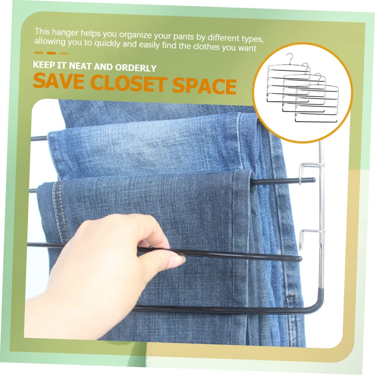 3pcs Metal Skirt Hangers Space-Saving Pant Hanger for Organized Closet Storage Design for Pants Skirts and More