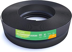 Plastic Garden Edging, 20 m/120 mm (Black) - Flexible Lawn Edging - Super Strong, Easy to Use - Brand New Soft Lawn Edging