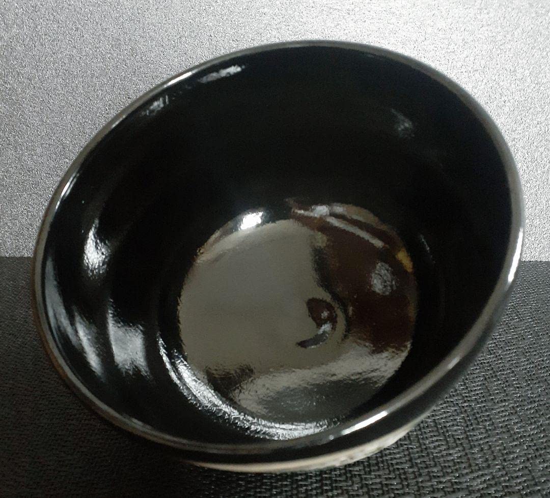 Amazon.co.jp: 京焼 清水焼 鳴滝窯 橋本城岳造 黒仁清 扇面菊花文様