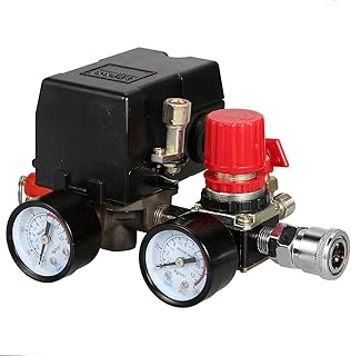 Best Secbolt Pressure Switch Manifold Regulator Gauges Air Compressor Pressure Switch Control Valve 90-120PSI (American Pattern) Review 