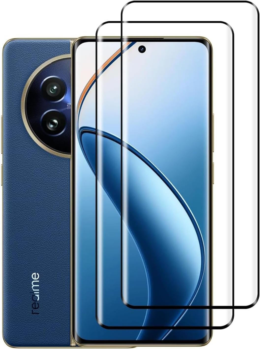 WRTBS [2 Pack] Tempered Glass for Realme 12 Pro Plus 5G Screen Protector,9H Hardness High Definition Full Covered Clear Scratch Resistant Bubble Free Anti-Fingerprints