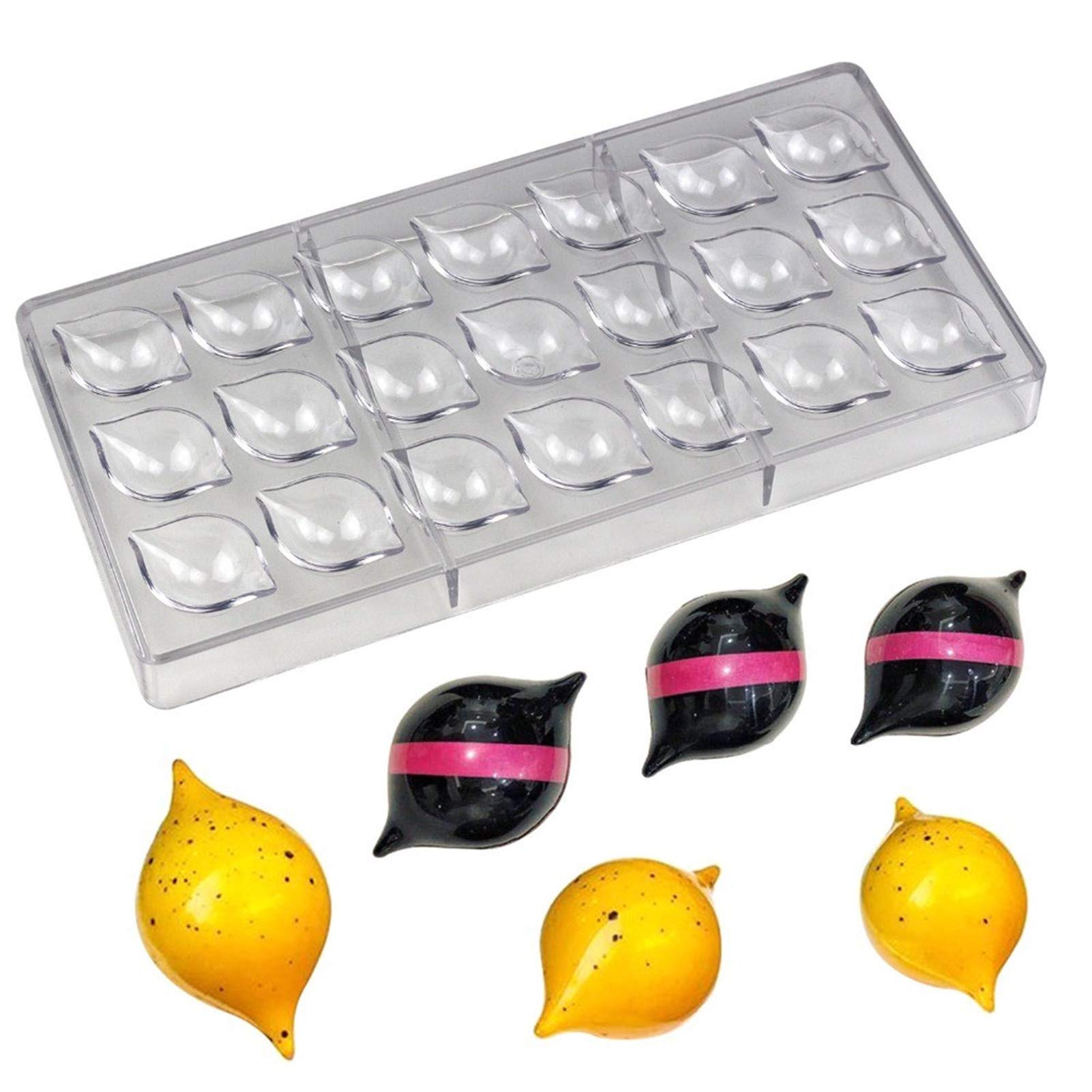 Dubens Clear 21 Diy Cavities Eye Lemon Shape Pc Polycarbonate Chocolate Mould Starry Sky Decoration Cake Ice Cube Moulds