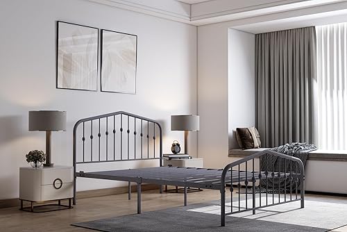 Miniatura 23 de Golden Gate Beds, base de cama de plataforma de metal, resistente, base de colchón de acero resistente, no necesita somier, fácil montaje, base