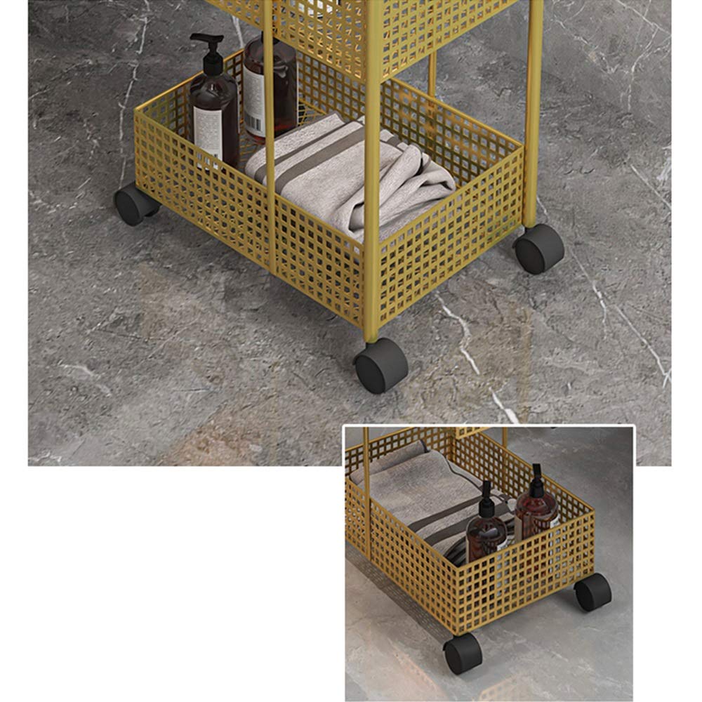 Scaffale da cucina a 3 ripiani con ruote, multiuso, per bagno, cucina e ufficio