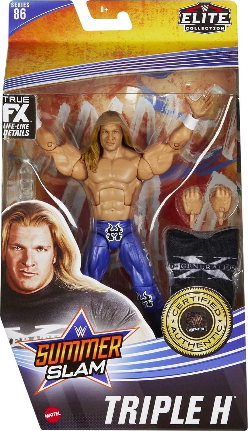 Amazon Com Wwe Triple H Elite Collection Series 86 Action Figure 6 In Posable Collectible Gift Fans Ages 8 Years Old And Up Toys Games