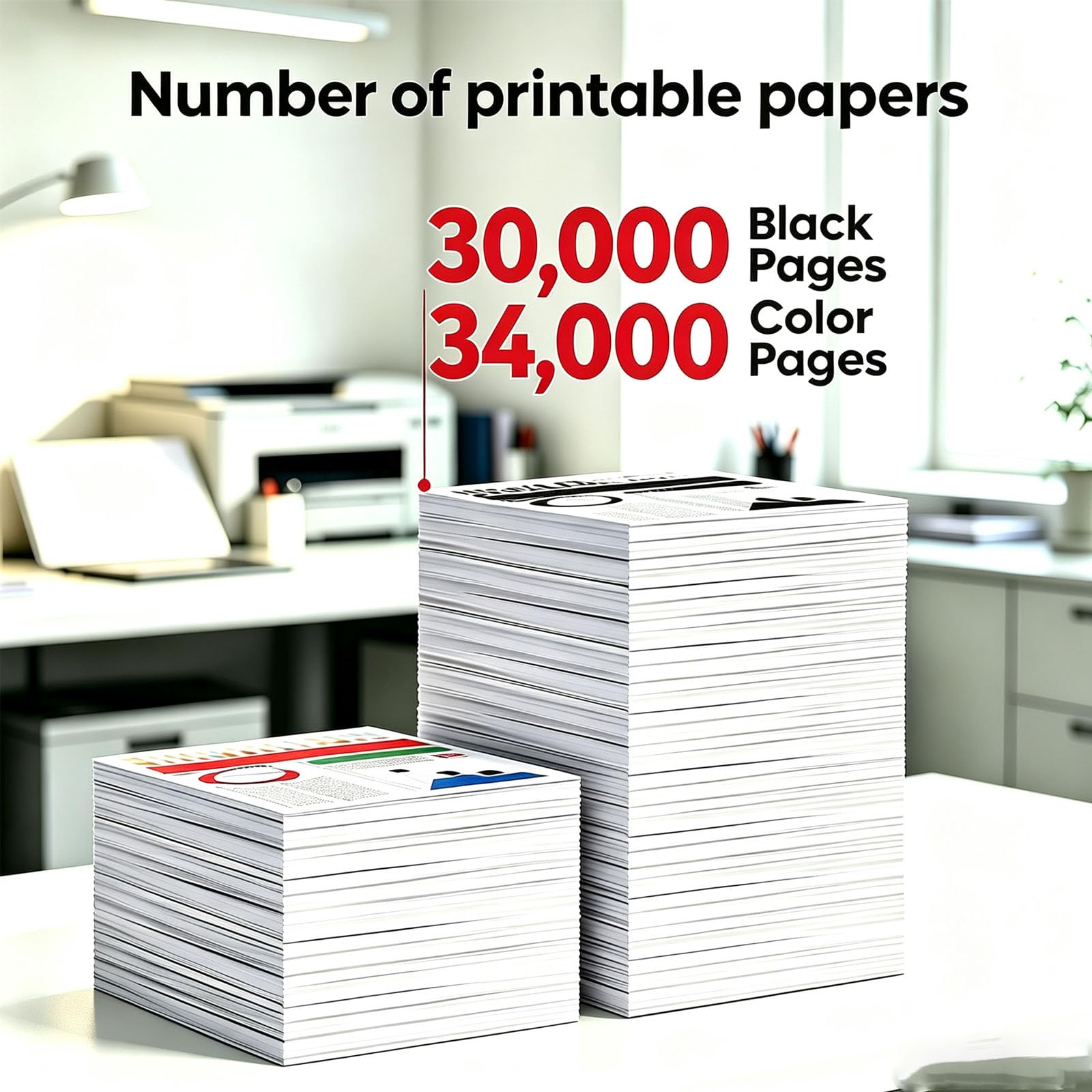 Cartuccia di toner compatibile con stampanti Xerox Docu 240, 242, 250, 252, 260 e Work 7655, 7665, 7755, Alta resa: 30.000 pagine, nero