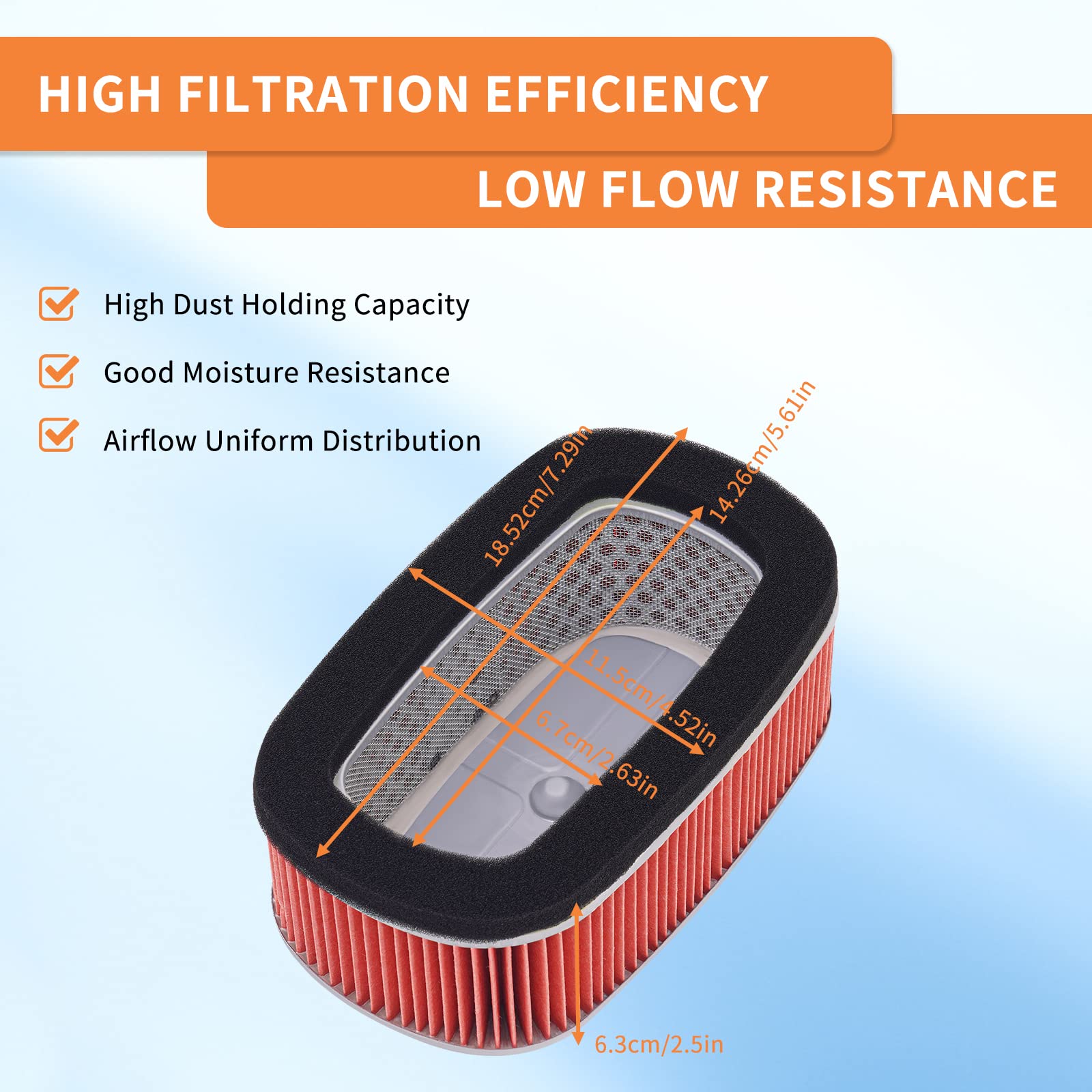 AHL Luftfilter Für Honda XR600 (versch. Baujahre) – Ersatzfilter, 160g, Polyurethan & Cellulose