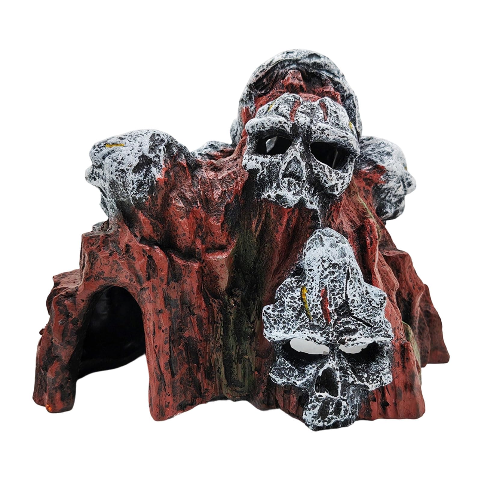 Acquari Simulazione Grotta del teschio Paesaggio Decorazione Acquari Accessori Rettili Roccia per pesci e gamberetti Resina della grotta del teschio Ornamento per serbatoi