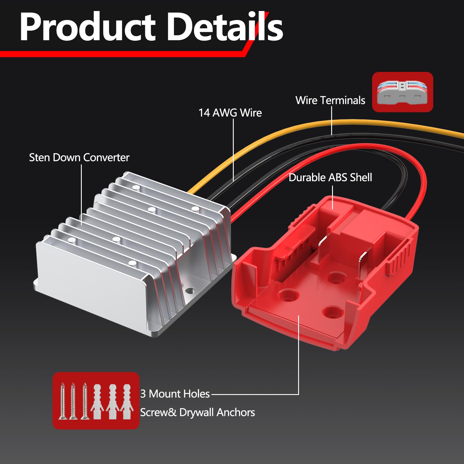 Adattatore per Batteria per Milwaukee 18V M18 XC18 Connettore per Adattatore per Batteria per Milwaukee 18V M18 XC18 Connettore per