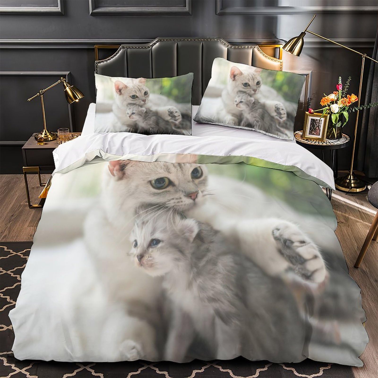 Housse de couette chaton mignon pour relooker la chambre de votre garçon