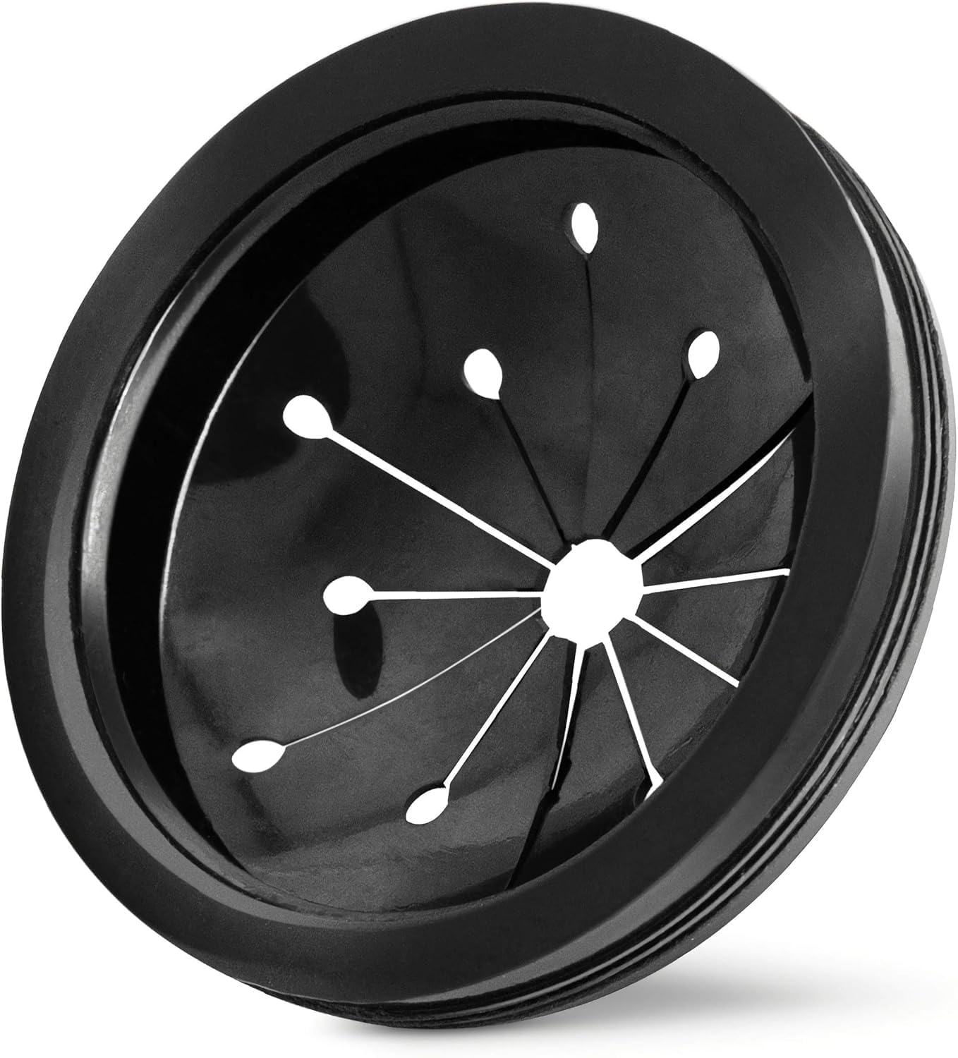 Garbage Disposal Splash Guard 3-1/8 Collar Sink Baffle, Food Waste Disposer Parts Accessories Black,1 Pack