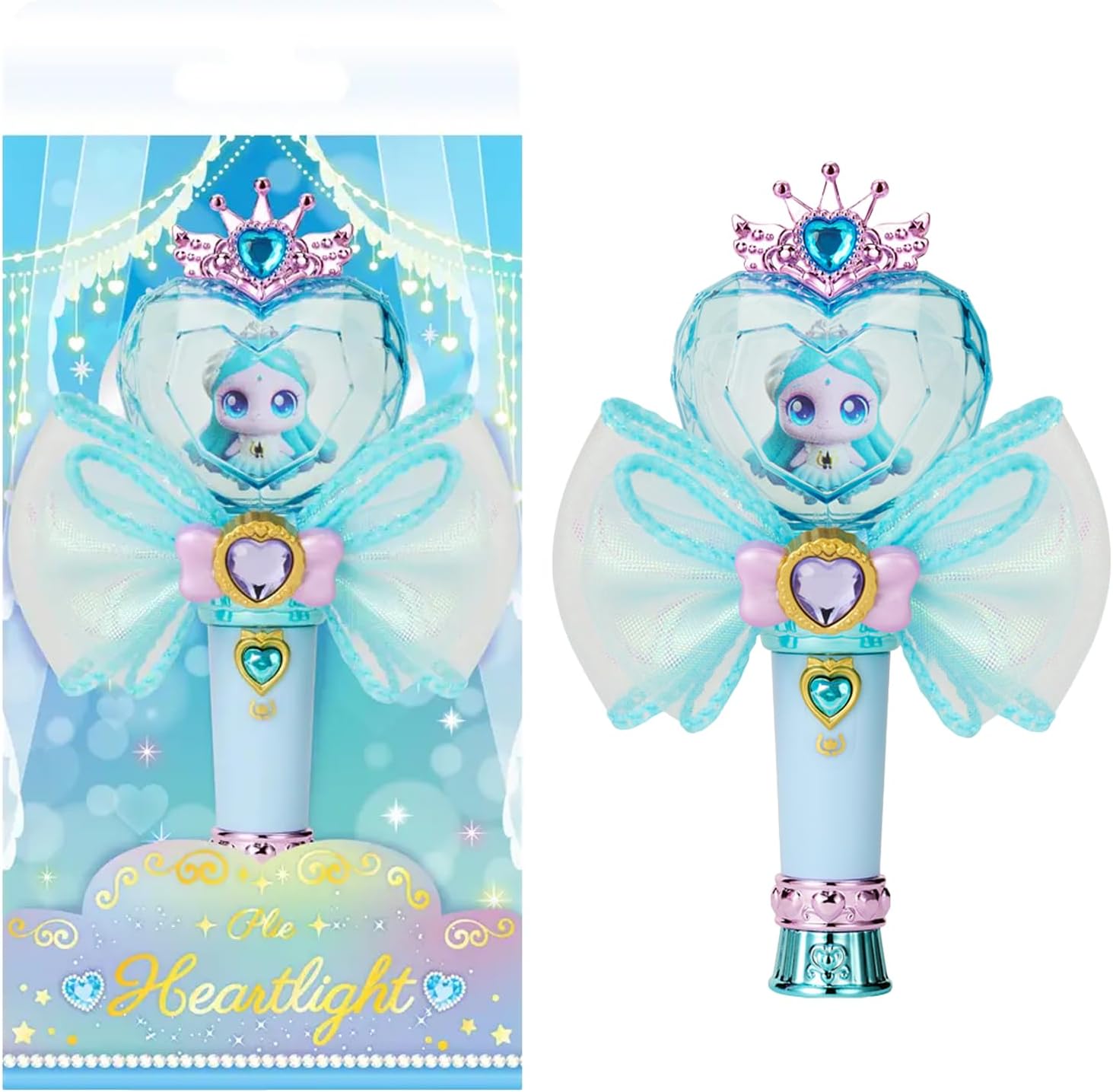 Princess Fancy Heart Fantasy Creature Collectible Ornamental Miniature, GRACEPING Heart Light Decorative Item (Battery Not Included)