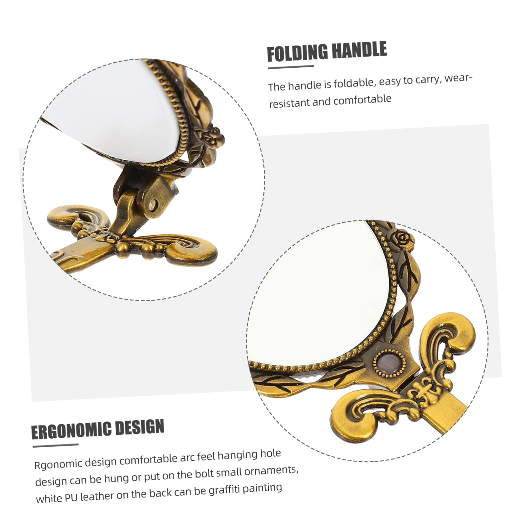 Housoutil 4pezzi Specchietto Da Trucco Portatile e Specchio Cosmetico Maneggevole Con Design Elegante e Alta Definizione Per Uso Quotidiano e Regali Per Donne Di Tutte Le Età