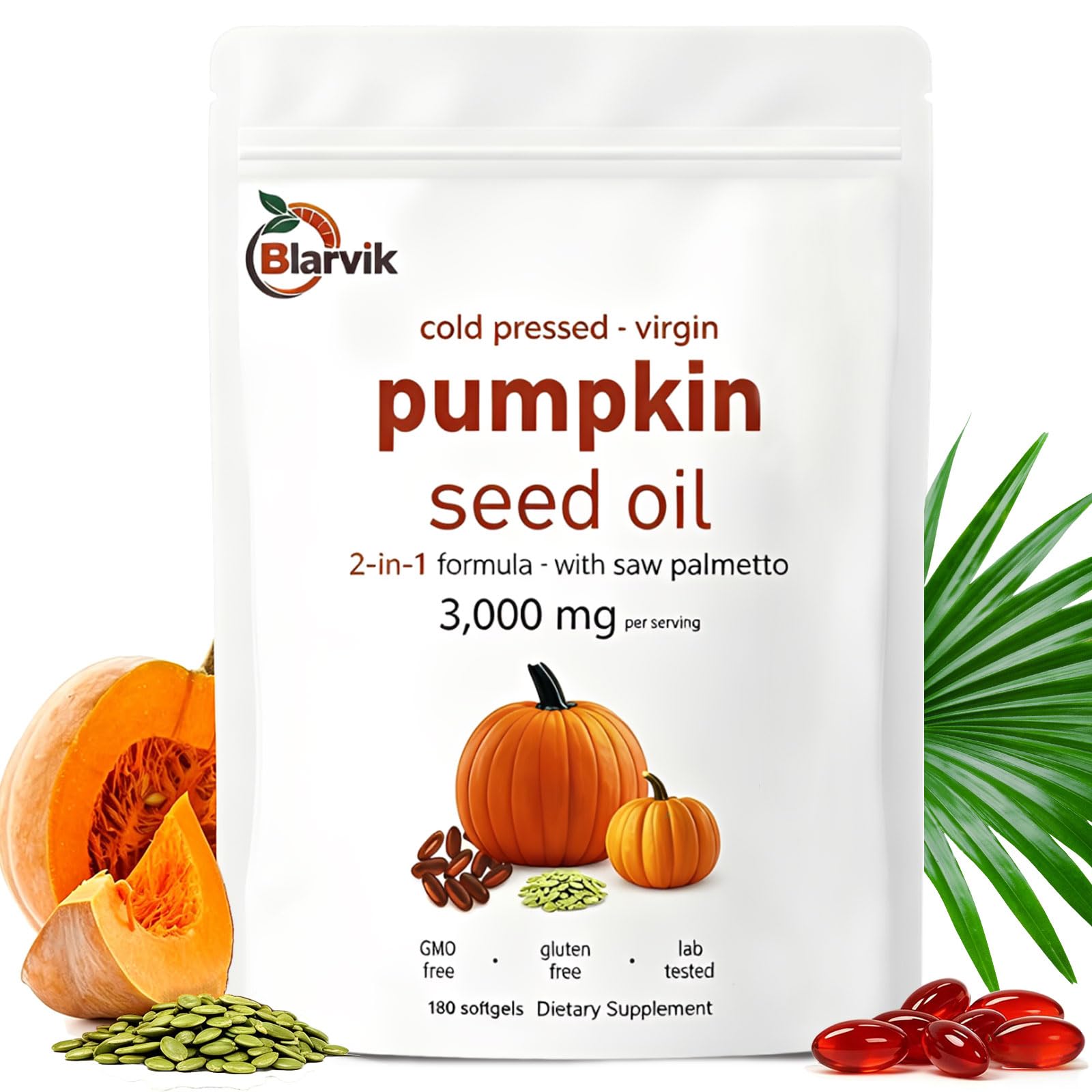 Pumpkin Seed Oil with Saw Palmetto Capsules | Cold Pressed