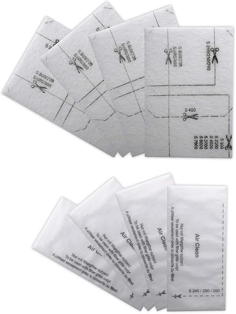 Poweka 6713110 Air Clean Filter Compatible with Miele Vacuum Cleaner Filter Mat with 3944711 Air Clean Filter (Pack of 8)