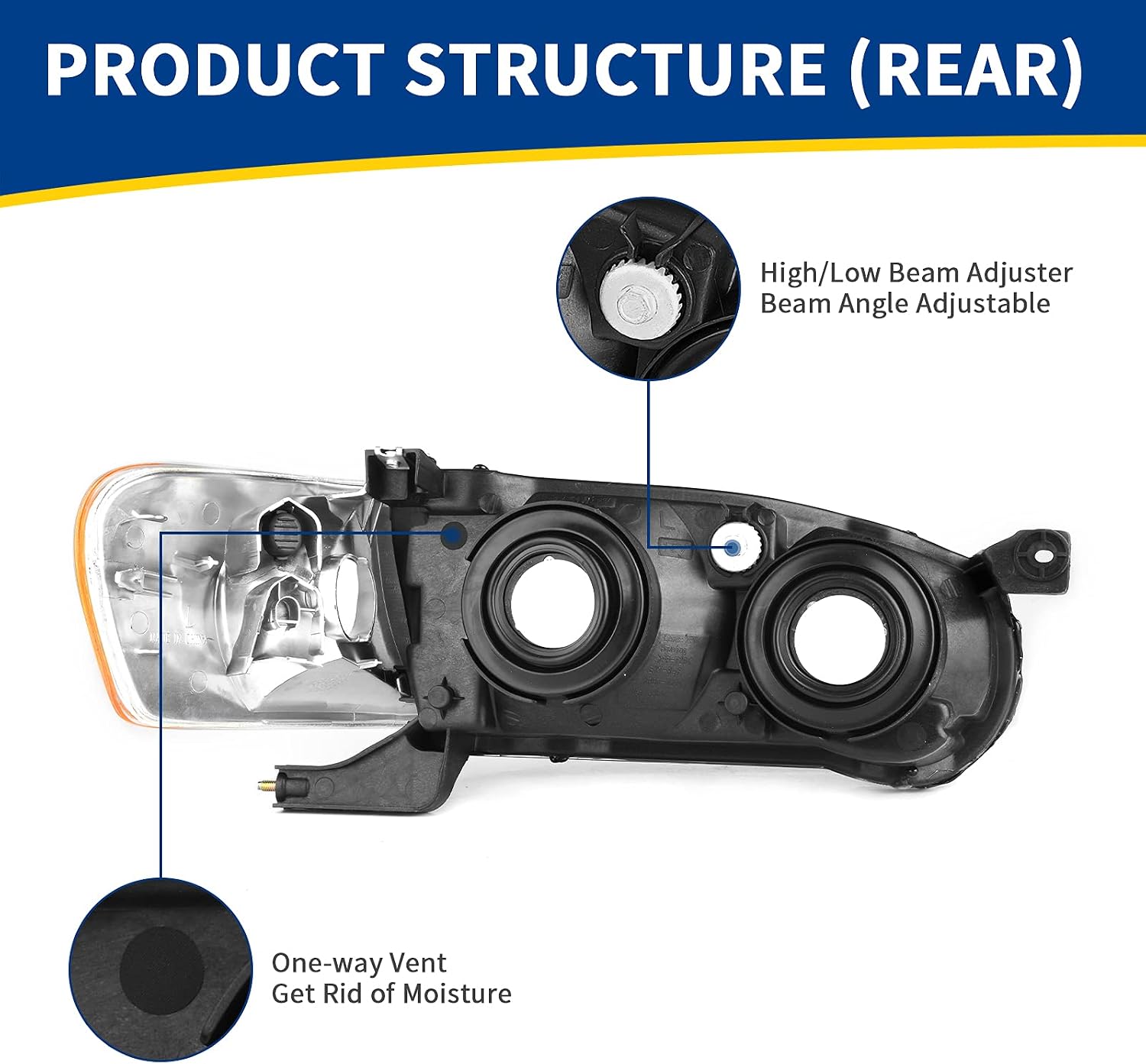 AUTOSAVER88 Headlight Assembly Compatible with Corolla 2001-2002 Headlight Assembly Headlamps Replacement + Front Signal Lights