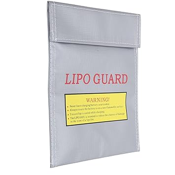 Generic Lipo Battery Safety Pouch, Lipo Battery Guard Fireproof Silicone Fiberglass Cloth for Battery for Battery Storage for Rc Lipo Battery Storage for Lipo Battery'