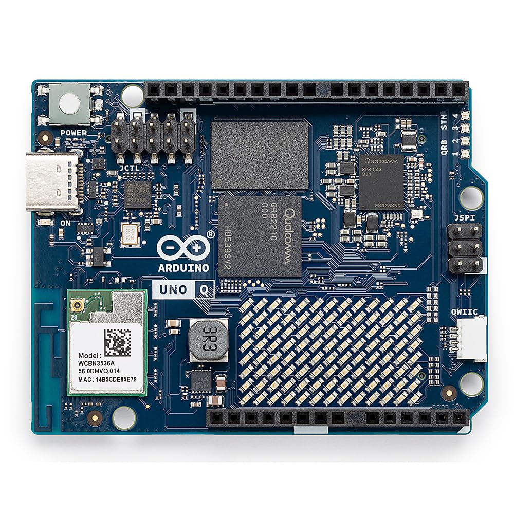 Arduino UNO Q 4GB + Modulino LED Matrix - Bundle Plug-and-Play Qwiic LED Matrix per IA, IoT, Robotica e Prototipazione