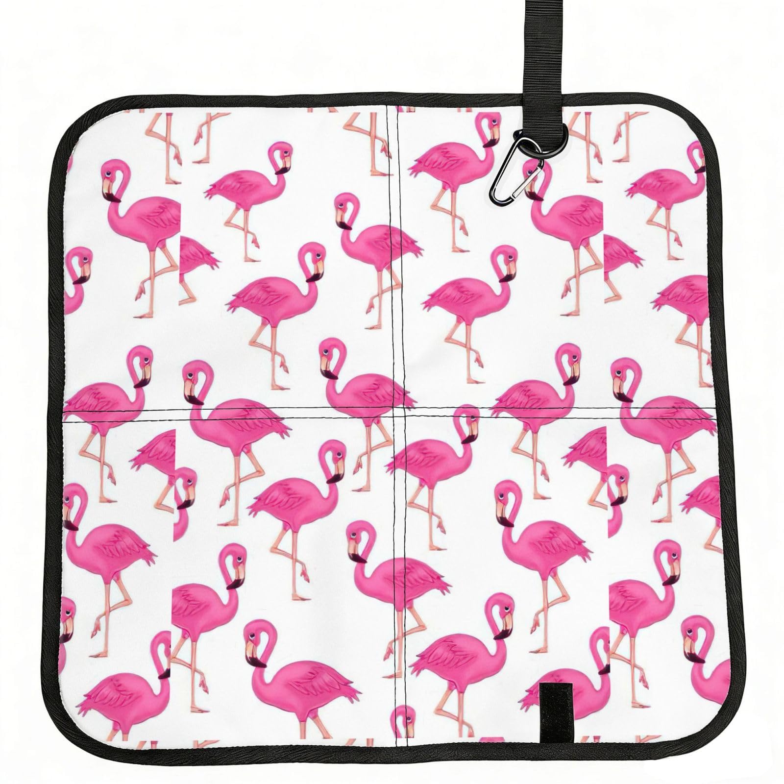 KAPPTYY pink flamingo 1 Printed Bleacher Seat Cushion PE Foam Filling, Foldable Sitting Pad for Concert Stadium Events