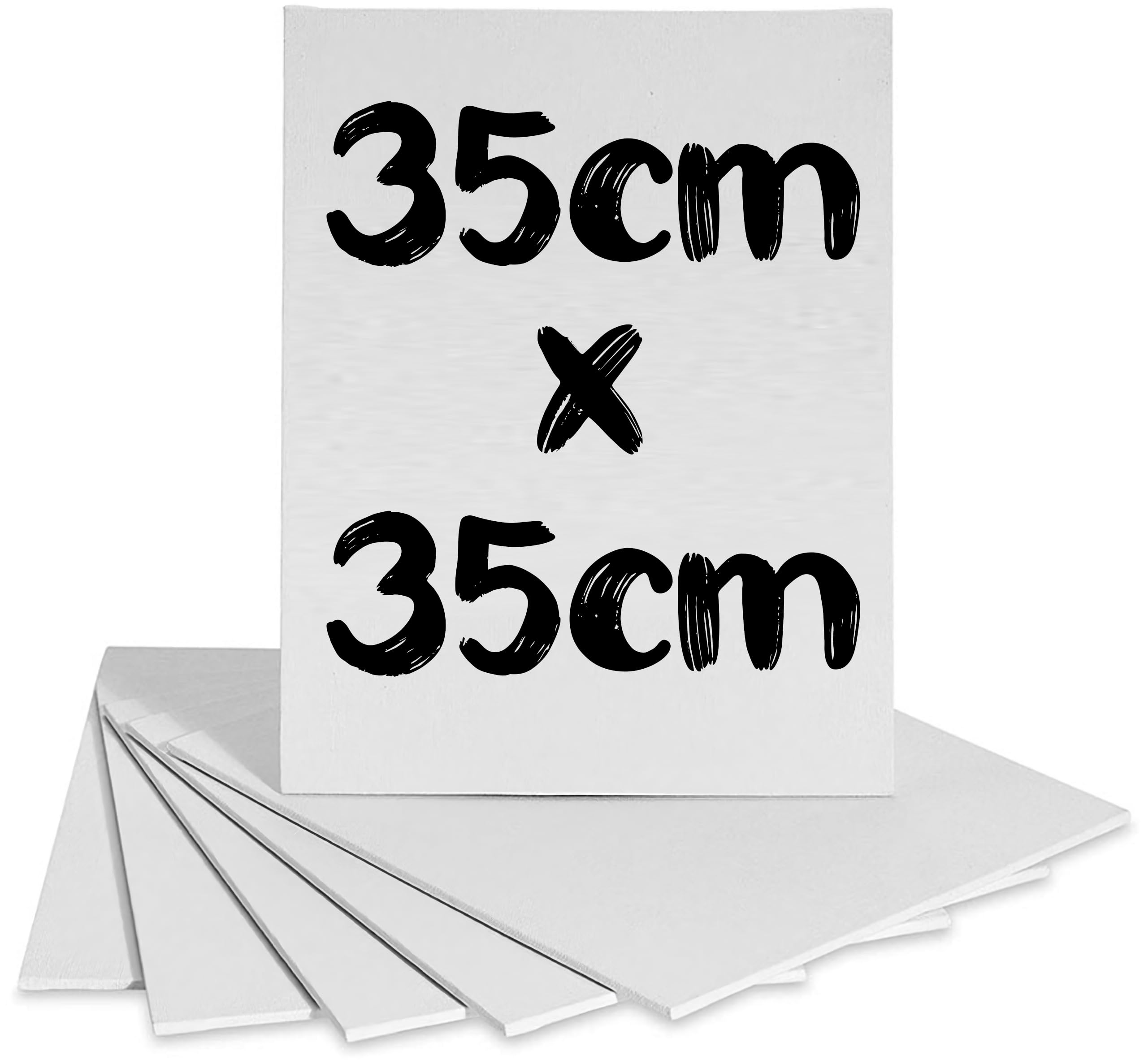Quickdraw White 35Cm X 35Cm Canvas Board – Square Artist Painting Panel – Premium Triple Primed 100% Cotton Blank Canvas Boards For Acrylic & Oil Paint – Acid-Free Art Canvases For Painting