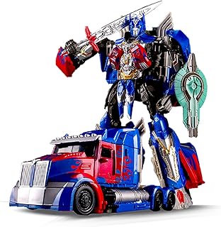 Transforming Robot Toys, Autobots Toys, Action Dolls Transforming Car Models, Hero Optimus Prime Transforming Toys, Action Dolls Transforming Toy Trucks (Blue)