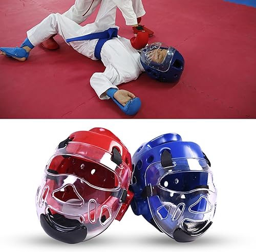 Miniatura 2 de Protector de cabeza de boxeo para niños y adultos, equipo de entrenamiento de taekwondo con protector facial extraíble, protector de cabeza de