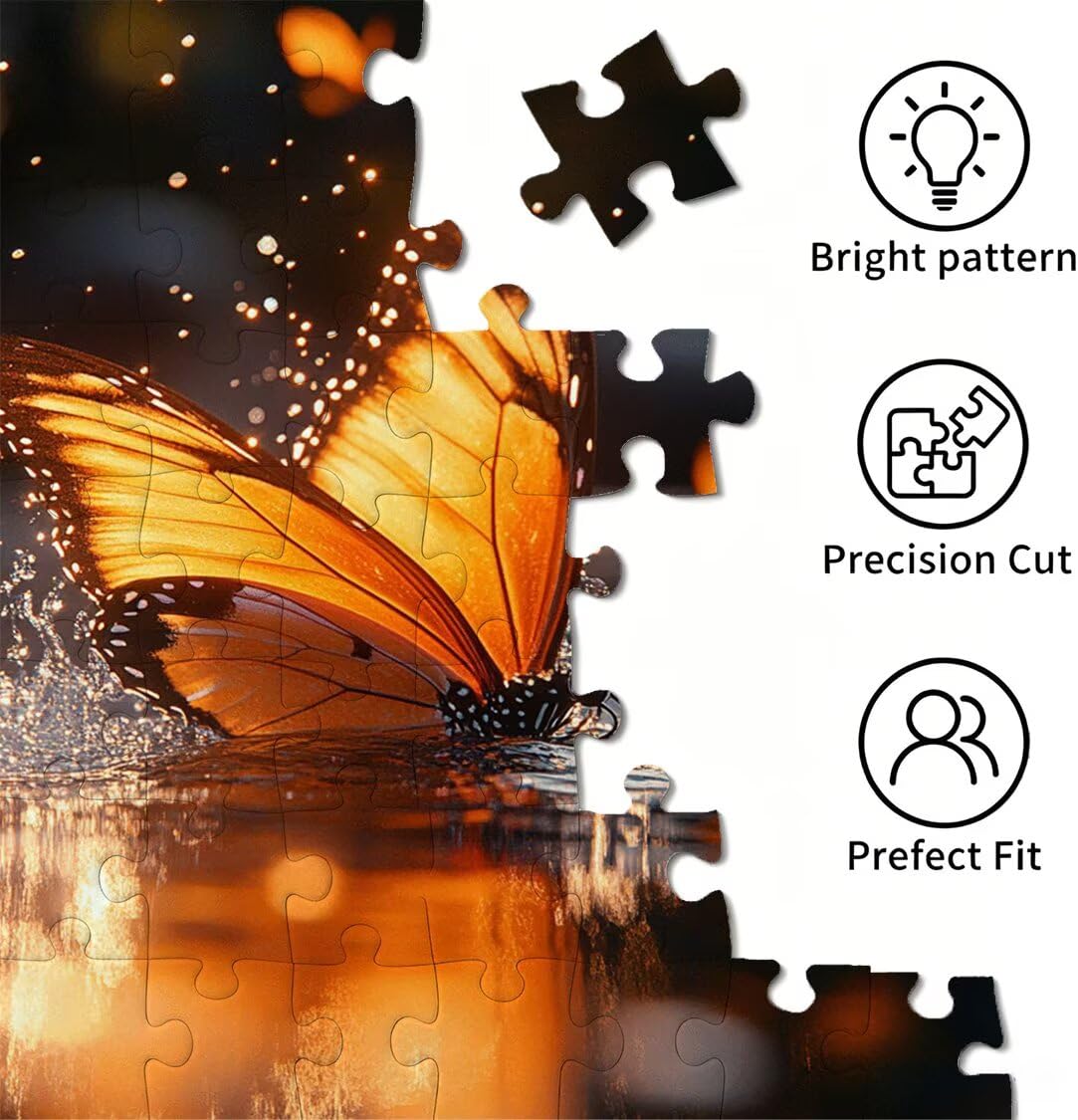 Puzzle 1500 Pezzi stagno Puzzle Legno Farfalla, n-17