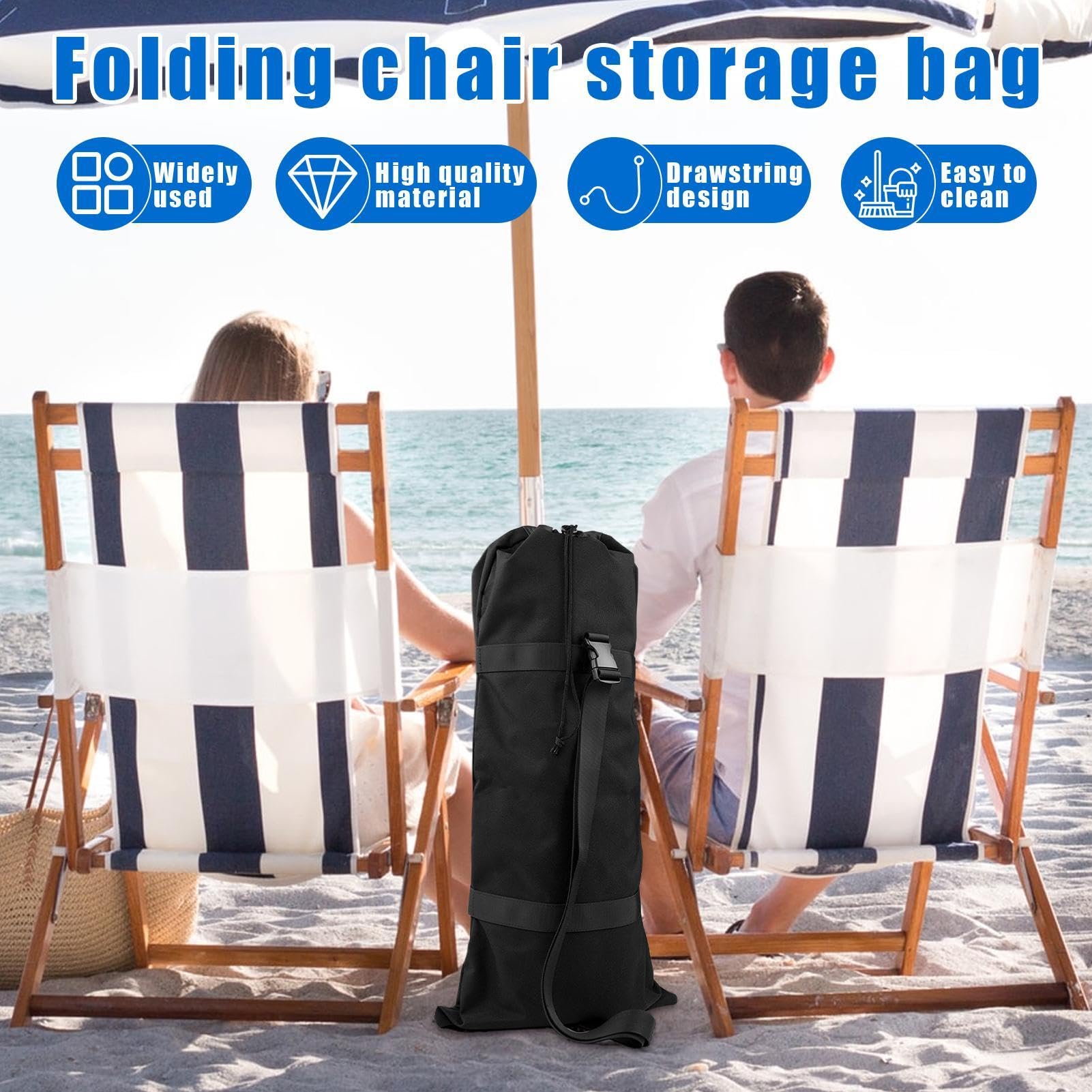 Genérico de almacenamiento de silla plegable - Organizador de transporte de reemplazo para el sillón para | de silla a prueba de polvo duradera, de almacenamiento plegable para pesca,