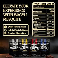 Vista 2 de Five Star Wagyu - Variedad de carne seca de res, suave y tierna para derretir la boca, galardonada merienda premium, sin ingredientes artificiales