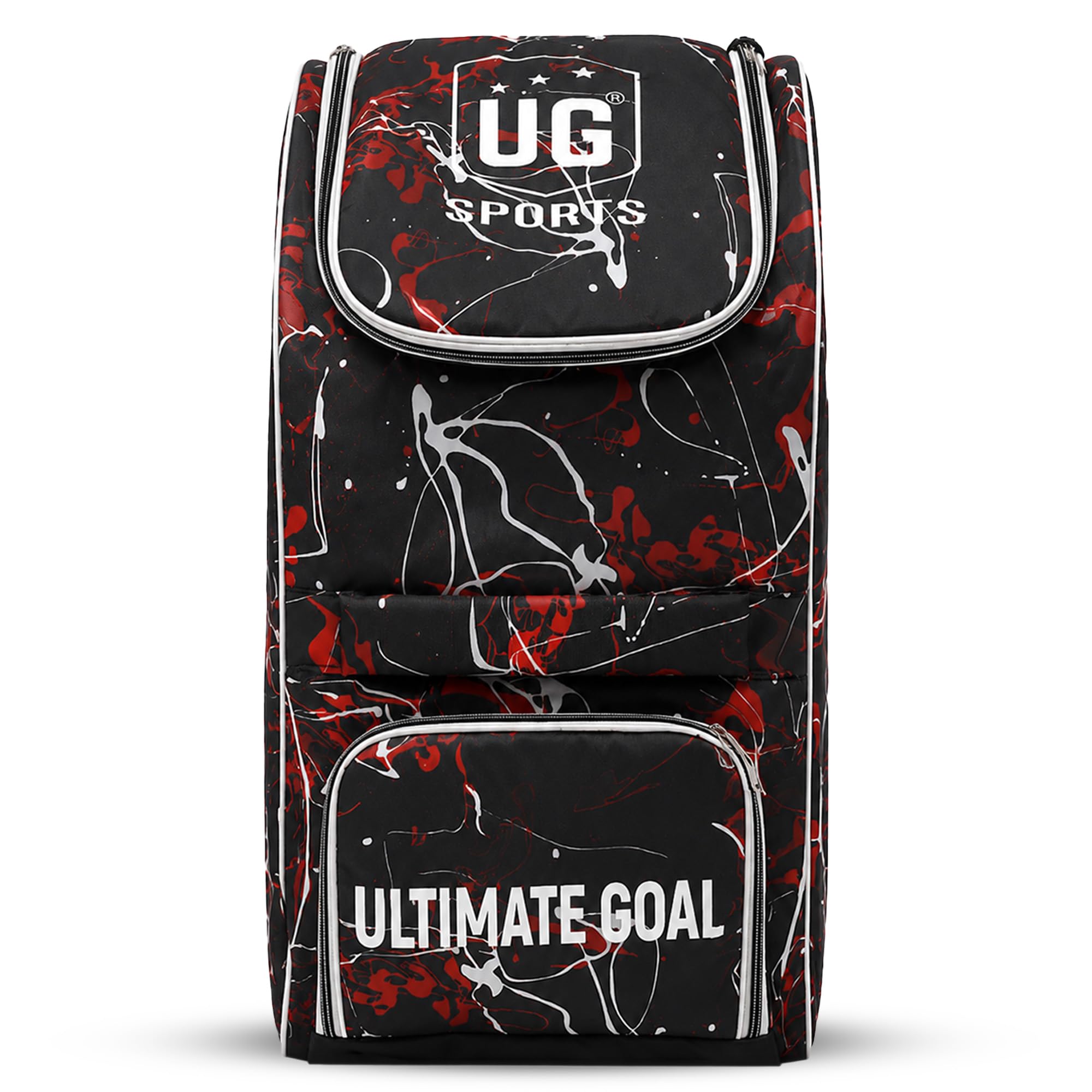 UG Sports Revolt Cricket Kit Bag Large Size | Durable Sports Gear Backpack with Multiple Compartments & Strong Zippers (Red)-image-20